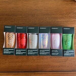STARBUCKS COLD CUP ORNAMENT - SET of 6